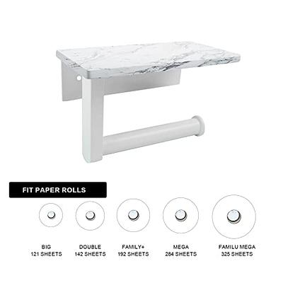 KES Toilet Paper Holder Stand, Freestanding Toilet Paper Roll Holder with  Modern Natural Marble Base, White Freestanding Toilet Tissue Holder SUS304