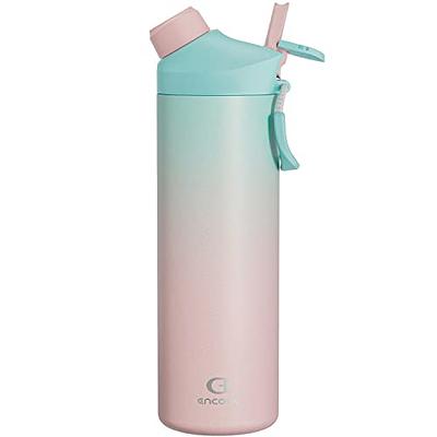 Fanhaw Insulated Water Bottle with Straw - 20 Oz Stainless Steel  Double-Wall Vacuum Leak & Sweat Proof Dishwasher Safe Standard Mouth Sports  Water