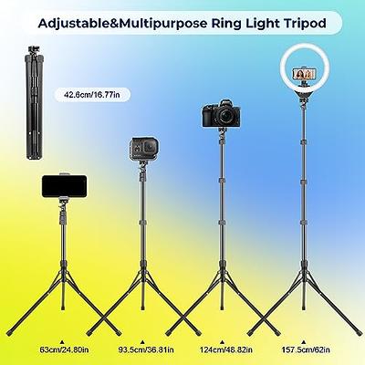 8 Selfie Ring Light with Tripod Stand & Cell Phone Holder for Live  Stream/Makeup, UBeesize Mini Led Camera Ringlight for   Video/Photography