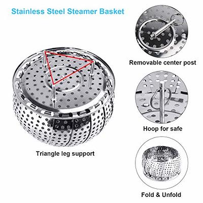 Steamer Basket Stainless Steel, Vegetable Steamer Basket for Pot,Folding  Steamer Insert for Veggie Fish Seafood Cooking, Expandable to Fit Various  Size Pots, 5.9 to 9 