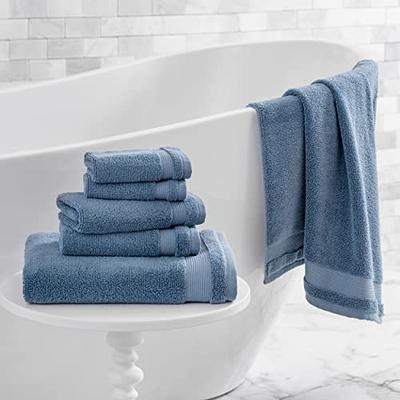 MARTHA STEWART 100% Cotton Bath Towels Set Of 6 Piece, 2 Bath Towels, 2  Hand Towels, 2 Washcloths, Quick Dry Towels, Soft & Absorbent, Bathroom  Essentials, Blue - Yahoo Shopping