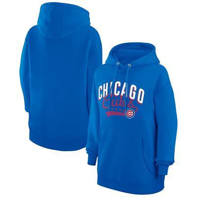 Chicago Cubs New Era Women's Jersey Tri-Blend Pullover Hoodie - Royal