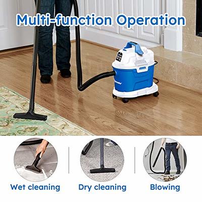  VEVOR Shop Vacuum Wet and Dry, 5 Gallon 6 Peak HP Wet/Dry Vac,  Powerful Suction with Blower Function with Attachments 2-in-1 Crevice  Nozzle, Small Shop Vac Perfect for Carpet Debris, Pet