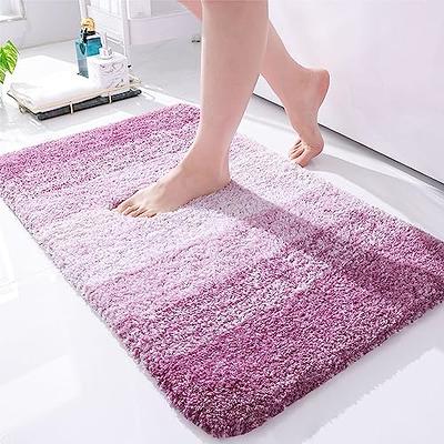 WEIDUOYI Microfiber Bathroom Rugs, Non-Slip Shaggy Soft Bath Rug, Thick  Plush Bathroom Mat, Ultra Absorbent and Machine Washable Dry Bath Mats for