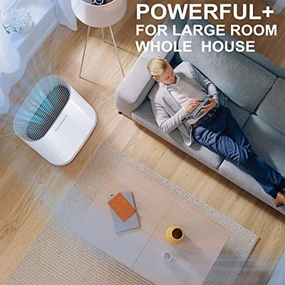 AIRTOK Air Purifiers for Bedroom Home, H13 True HEPA Air Filter for Smoke,  Dust, Odors, Pollen, Pet Dander 99.97% Removal, Air Purifiers Large Room