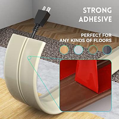 LZEOY Cable Cover Floor 6FT, White Floor Cord Cover, Single Cord Protector  Extension Cord Covers for Floor, Floor Wire Covers for Cords - Floor Wire