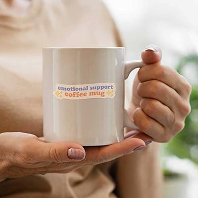 Emotional Support Coffee Mug Sticker for Thermos - Cute Coffee