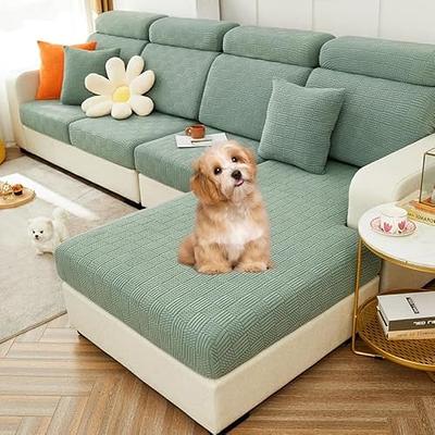 Sofa Couch Covers U Shape Polyester with Adjustable Elastic Straps Couch  Slip Cover Easy to Install Furniture Protector Seat Cushion Cover