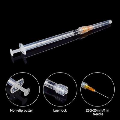 1ml Syringe with Needle-25G 1 Inch Needle, Individual Package-Pack of 20 -  Yahoo Shopping