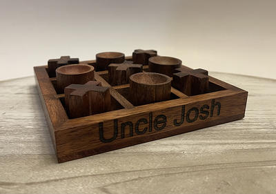 5X5 Inch Wooden Two Tik Tok Toe Game