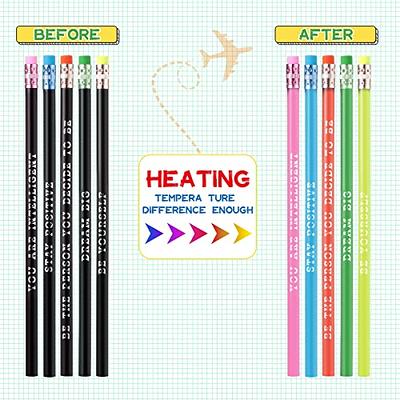 100 Pieces Inspirational Pencils Color Changing Mood Pencil Motivational  Fun Pencils Personalized Color Changing Pencils for Kids Wooden Heat