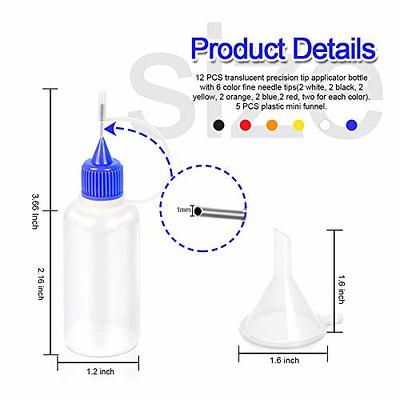 30ml Precision Applicator Bottles, 10pcs Needle Tip Squeeze Bottle Small Squeeze Bottles Mini Needle Bottle, White