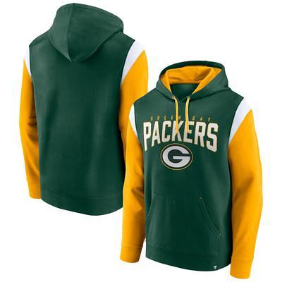 Men's Antigua White Green Bay Packers Victory Pullover Sweatshirt