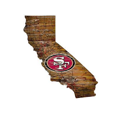 FOCO San Francisco 49ers 10.5'' x 15'' Die-Cut State Sign