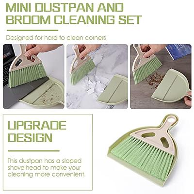 Mini Dustpan and Brush Set Portable Table Top Cleaning Brush and Dustpan Set  Dining Table Crumb