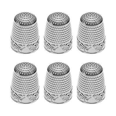 WILLBOND 4 Pieces Leather Thimble Hand Sewing Thimble Finger Protector Coin  Thimble Finger Pads for Knitting Sewing Quilting Pin Needles Craft  Accessories DIY Sewing Tools 2 Sizes
