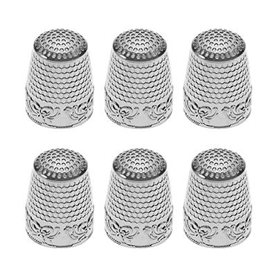 4 Pieces Leather Thimble Sewing Thimble Finger Protector Coin Thimble Pads  for Hand Sewing Quilting Knitting Pin Needles Craft DIY Tools, Finger