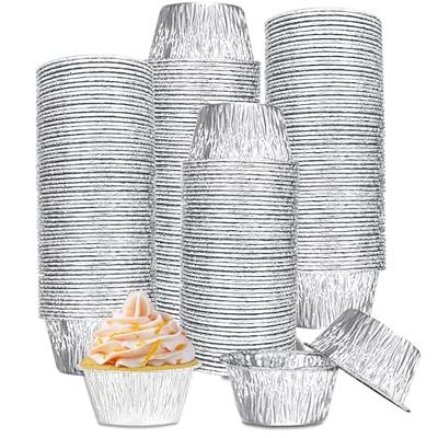 Aluminum Foil Baking Cups, 150 Pack Disposable 3 Oz Ramekins Aluminum  Cupcake Muffin Liners Silver Foil Baking Cups for Egg Tart, Baking, Cupcake,  Pudding, Appetize - Yahoo Shopping