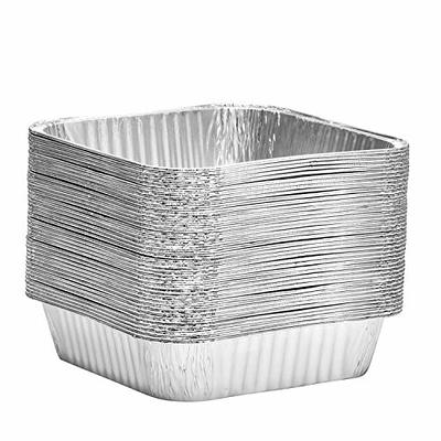  8x8 Disposable Aluminum Pans With Lids - 10 Pack Foil Pans For  Cooking, Baking Cakes, Roasting & Homemade Breads - Disposable Food  Containers With Foil Lids: Home & Kitchen