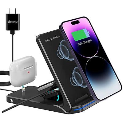 3In1 Wireless Charger Dock Foldable Charging Station For Apple Watch 9  iPhone 15