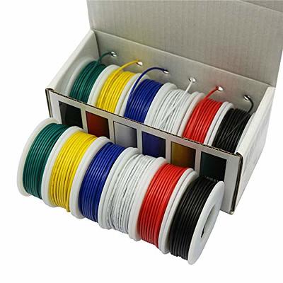 CBAZY Hook up Wire Kit (Stranded Wire Kit) 24 Gauge 6 Colors 32.8