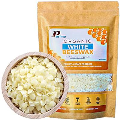 Organic Beeswax Pellets 8 oz, Yellow, Pure, Cosmetic Grade, Bees Wax  Pastilles, Triple Filtered, Great For DIY Projects, Lip Balms, Lotions,  Candles By White Naturals 