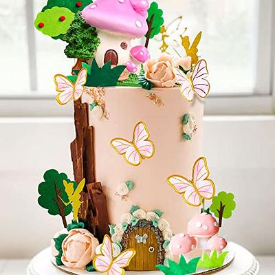 JeVenis Fairy Cake Decoration Garden Fairy Cake Decoration Mushroom House Cake  Decoration Mushroom Cake Decoration Butterfly Cake Decoration Fairy Party Supplies  Fairy Party Favors - Yahoo Shopping