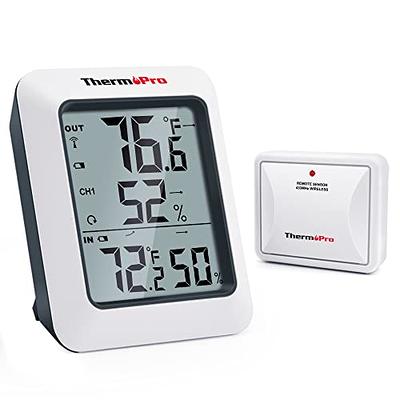 ThermoPro TP60 Digital Hygrometer Indoor Outdoor Thermometer Wireless  Temperature and Humidity Gauge Monitor Room Thermometer with 200ft/60m  Range Humidity Meter - Yahoo Shopping