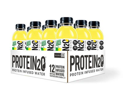 Protein2o 15g Whey Protein Infused Water Plus Energy Variety Pack, 16.9 oz Bottle (Pack of 12)