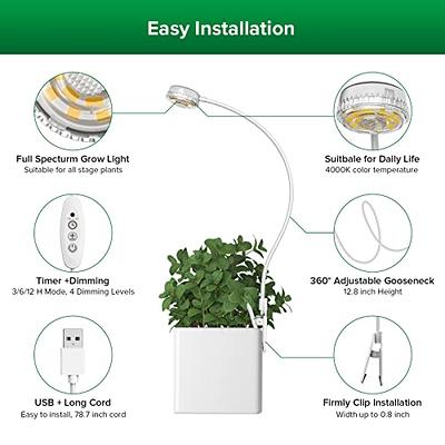 SANSI Grow Lights for Indoor Plants, Pot Clip LED Plant Light for Growing  Full Spectrum, Plant