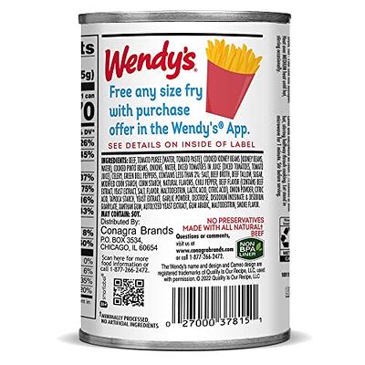 Wendy's Chili with Beans 15 oz