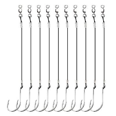 SEAOWL Circle Hooks Rigs,Steel Catfish Hook Rig,Octopus Fishing Hook with  Leader,Fishing Circle Hook Wire for Saltwater Freshwater - Yahoo Shopping