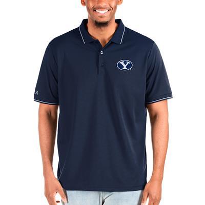 Men's Antigua Heathered Navy Tennessee Titans Big & Tall Esteem Polo