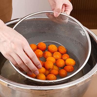 Fruit Cleaning Bowl With Strainer Leakproof Food Storage Container