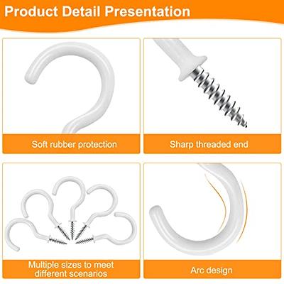 DRT DERUITAI Cup Screw Hooks,1-1/2 inch Vinyl Coated Ceiling Hooks,45 Pack Screw  in Hooks Plant Hanger Hooks,Wind Chimes Hooks Kitchen Cup Hooks for Hanging  Indoor & Outdoor Use(White) - Yahoo Shopping