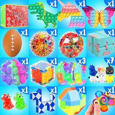 75 pcs Fidget Toys Kids Pack - Pinata Stuffers, Party Favors, Classroom  Stress Relief Prizes - Treasure Chest Goody Bag with Pop its for Autistic  and