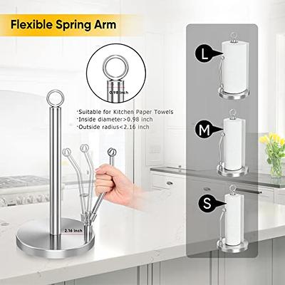 Non-slip Stainless Steel Paper Towel Holder For Kitchen Countertop