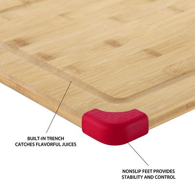 Farberware Large Cutting Board, Dishwasher- Safe Plastic Chopping