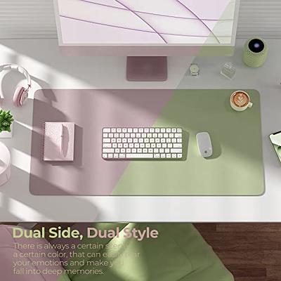 Large PU Leather Computer Desk Mat Dual Sided Use Waterproof