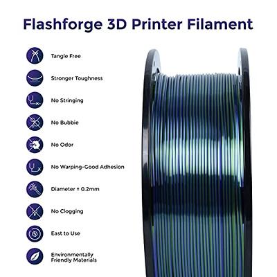 FLASHFORGE Silk Dual Color Filament, Blue and Green 2 in 1