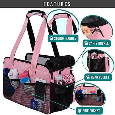 PetAmi Airline Approved Pet Carrier for Cat, Soft Sided Dog Carrier for  Small Dog, Cat Travel Supplies Accessories Indoor Cats, Ventilated Pet  Carrying Bag Medium Kitten Puppy, Large Heather White Red 