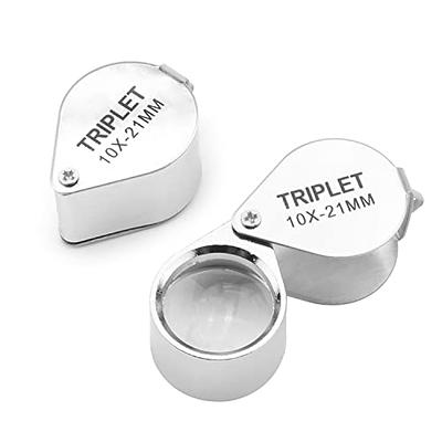 2 Pcs Mini 30X 21mm Jeweler Jeweler's Jewelry Loupe Magnifier