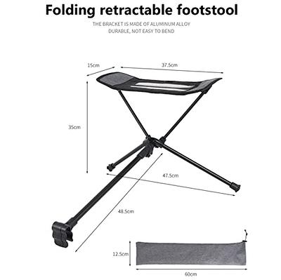 Lightweight Folding Chair Footrest Aluminum Alloy Foldable Feet Legs Rest  Footstool Foot Rest for Picnic Fishing