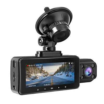 LANMODO 2 Channel D1 4K Dash Cam with 5G WiFi GPS App, Front 4K Inside 2.5