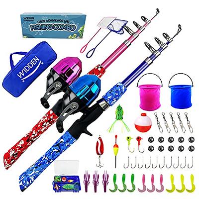 PROBEROS Kids Fishing Pole - Portable Telescopic Fishing Rod and Reel Combo  Kit - Spincast Fishing Reel Casting Rods with Lures Lines Tackle Box and  Bag for Boys Girls Youth Fishing - Yahoo Shopping