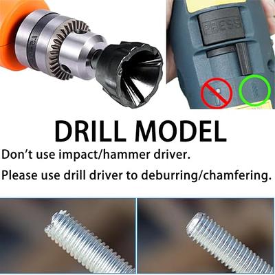 toolant Deburring External Chamfer Tool with Carbide Blades, Removing Burr  Tools with Quick Release Shank Fits for 3/16-1(5mm-25mm).