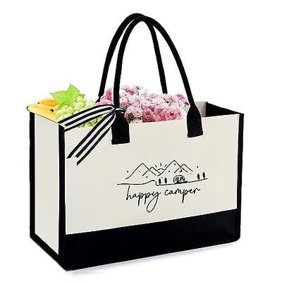 Personalized Canvas Zip Tote Bag - Happy Thoughts Gifts