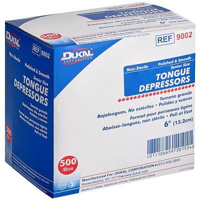 Endure Wooden Tongue Depressor, 6 Inch Length, Non-Sterile, Box of 100