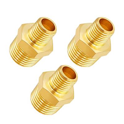 KOOTANS 1/4 NPT x 1/8 NPT Male Solid Brass Nipples, Heavy Brass Pipe  Adapter Fittings Hex Reducing Nipples Connectors 4Pieces - Yahoo Shopping