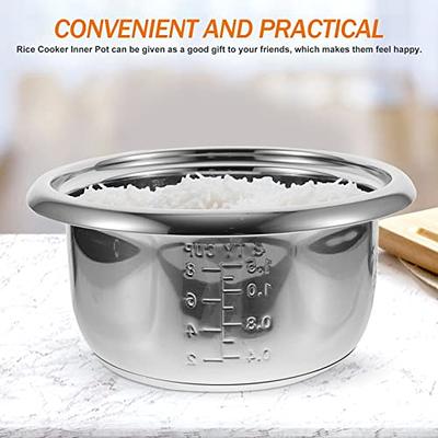 Hemoton Stainless Steel Cookware Household Rice Cooker Inner Pot  Professional Rice Cooker Pot Electric Cooker Accessory Rice Cooker  Stainless Steel